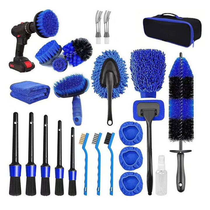 Transform Your Car Cleaning Routine with the 26Pcs Car Detailing Brush Set!