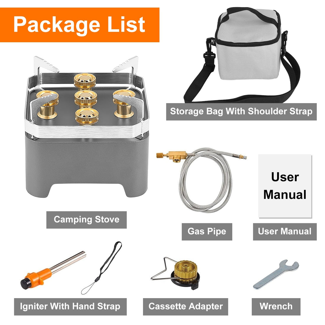 12000W Portable Camping Stove With Cassette