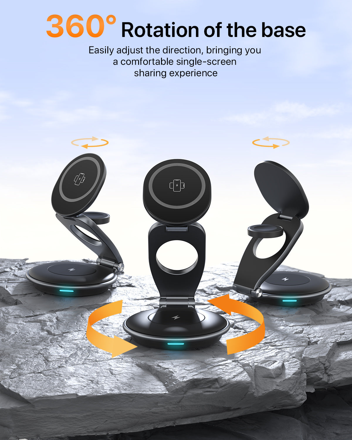 3 In 1 Wireless Mobile Magnet Charger