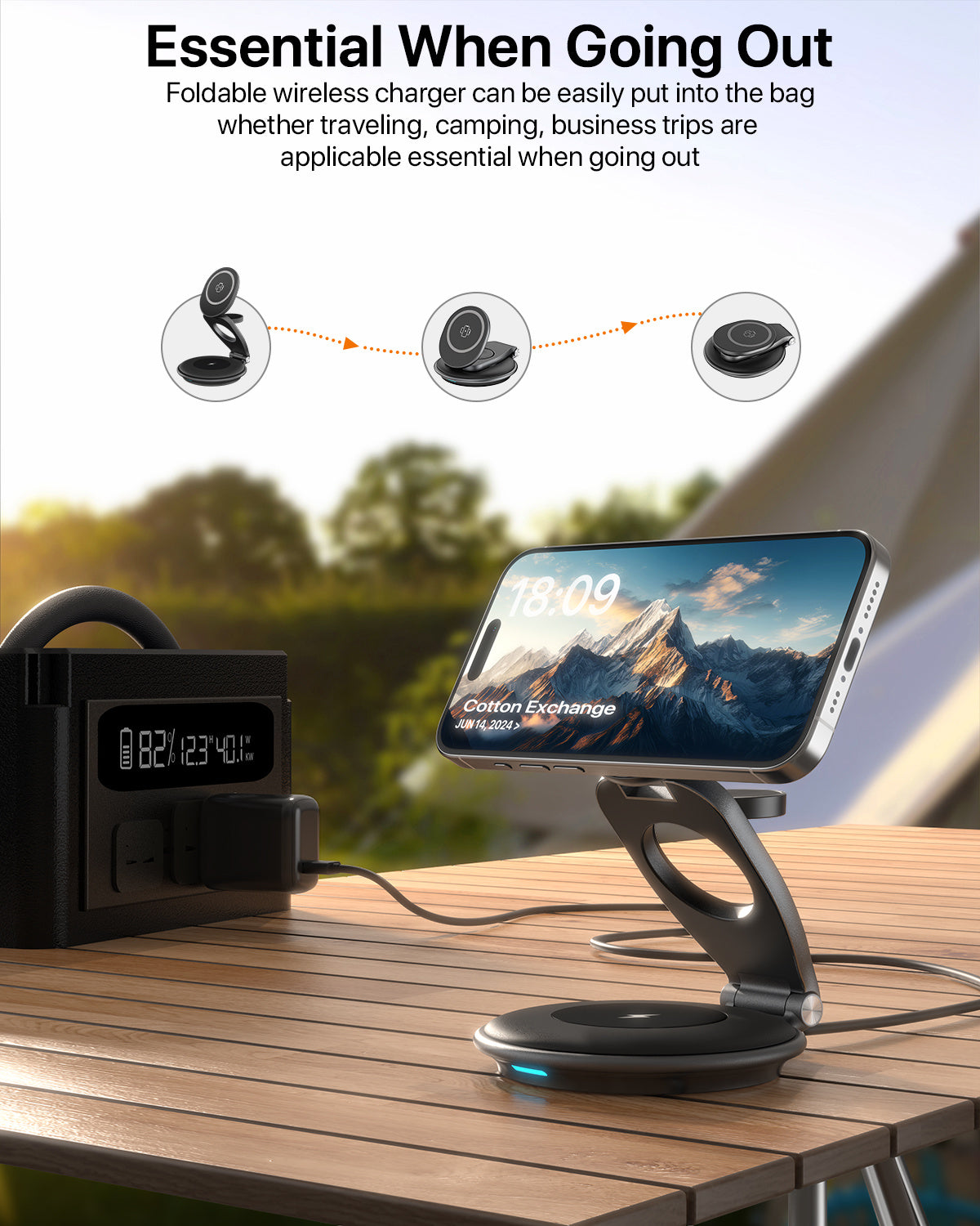 3 In 1 Wireless Mobile Magnet Charger