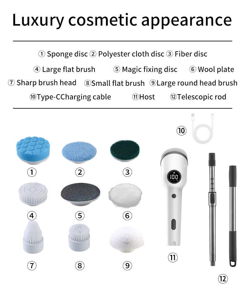 Electric Spin Cleaning Scrubber