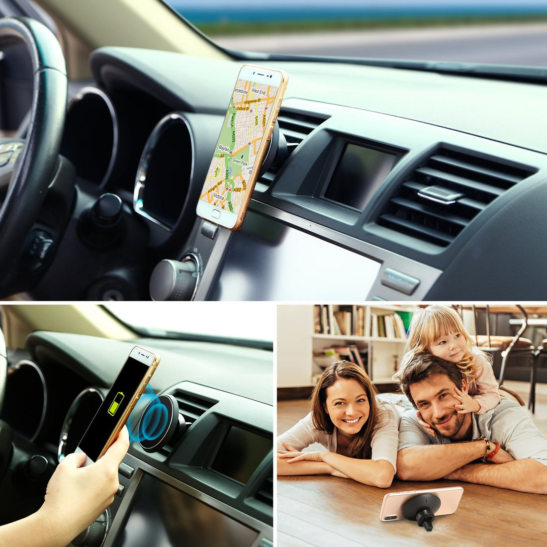 1Pc Magnetic Car Phone Charger