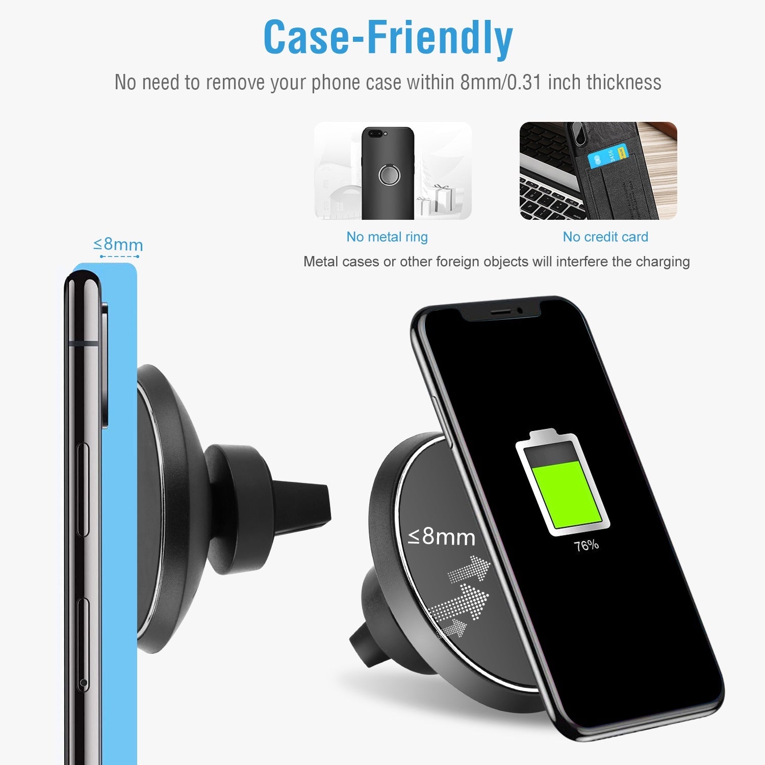 1Pc Magnetic Car Phone Charger