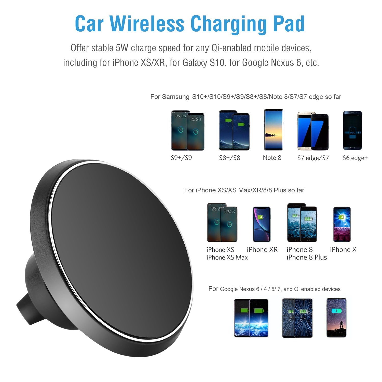 1Pc Magnetic Car Phone Charger