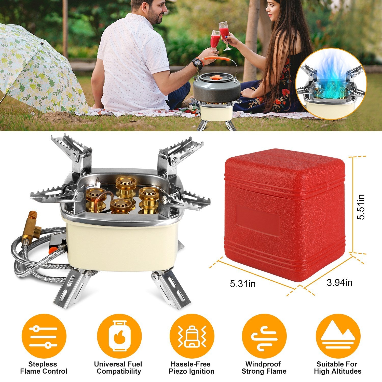13000W Portable Windproof Camping Stove