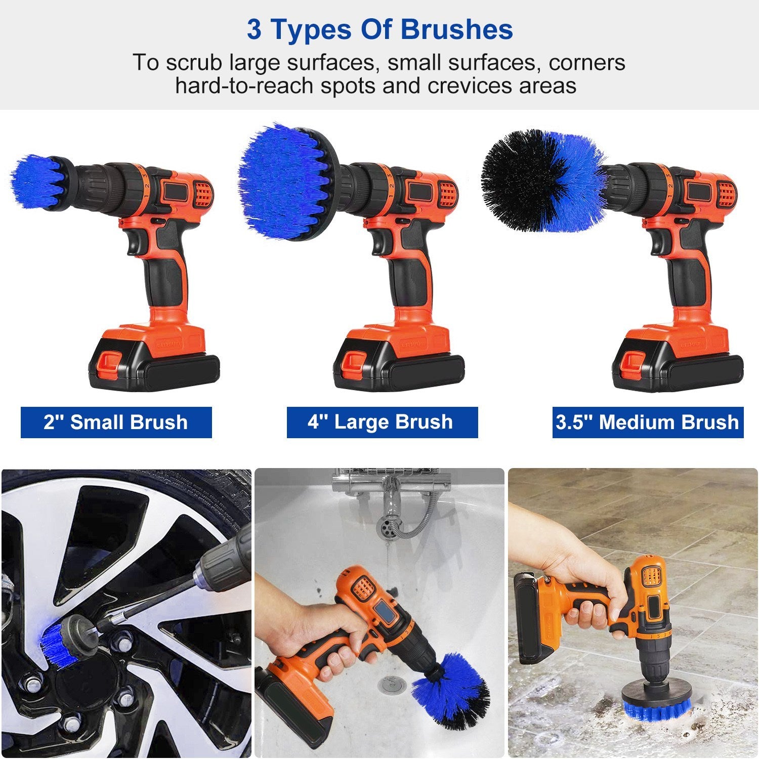 3Pcs Per Set Drill Brush