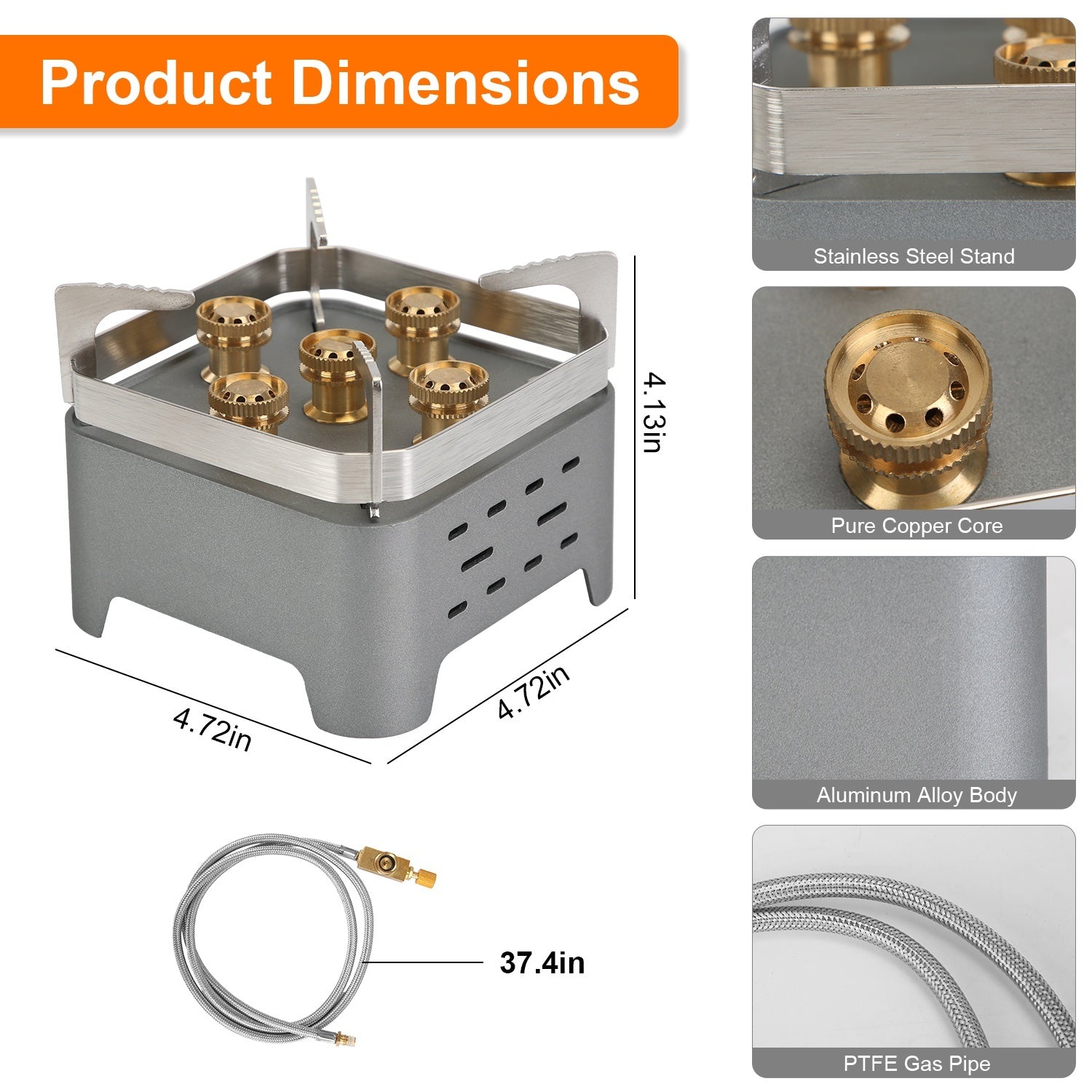12000W Portable Camping Stove With Cassette