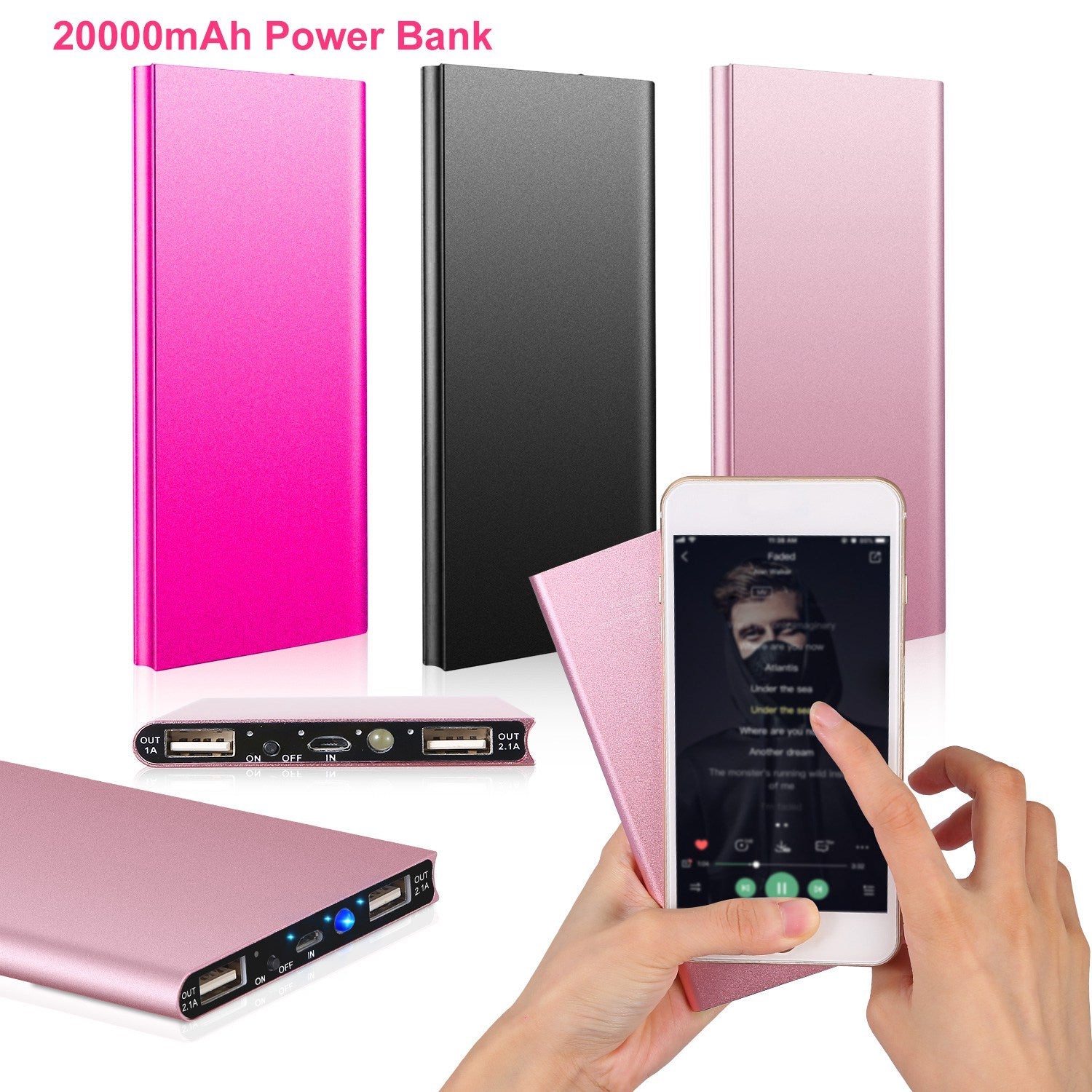 20000mAh Power Bank Phone Charger