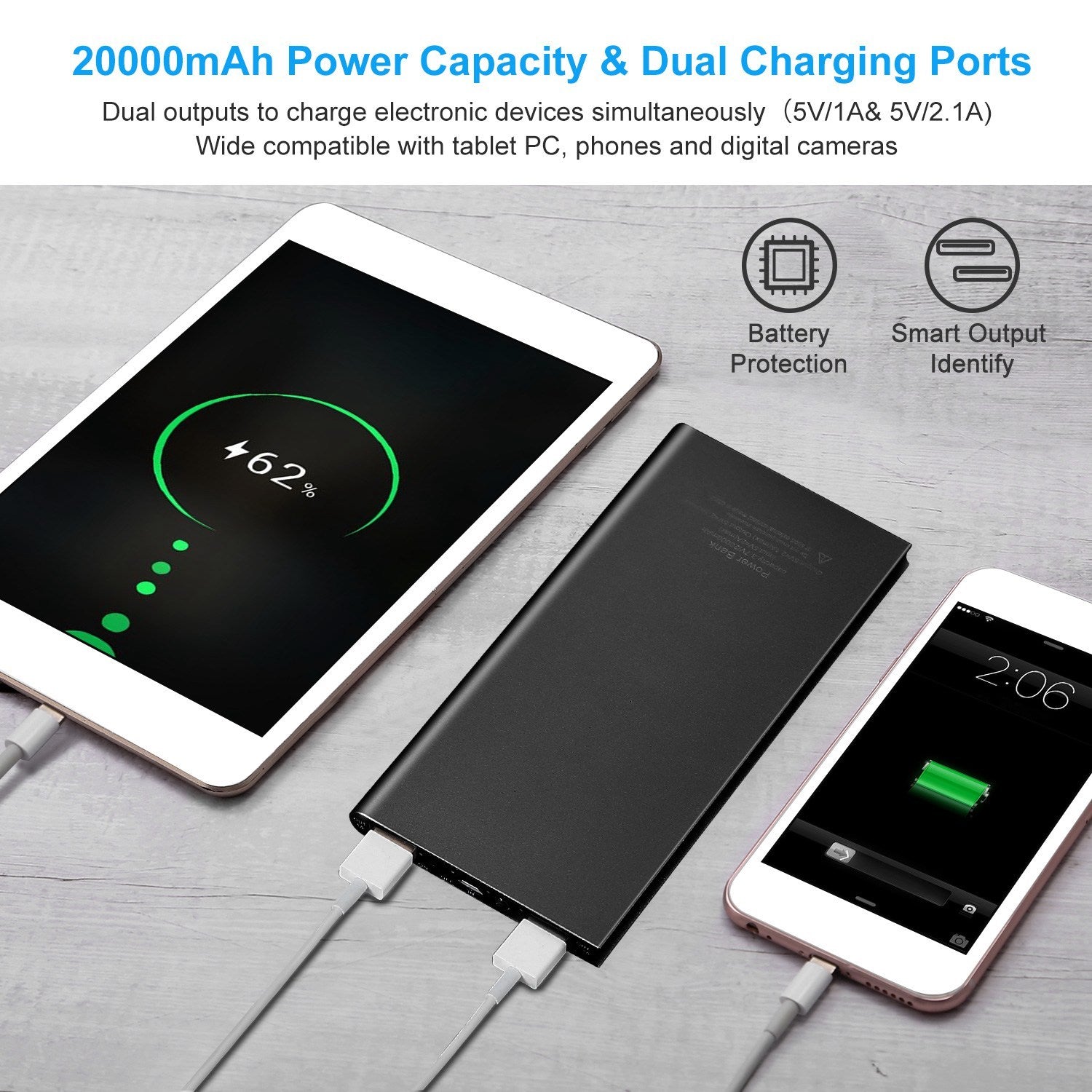 20000mAh Power Bank Phone Charger