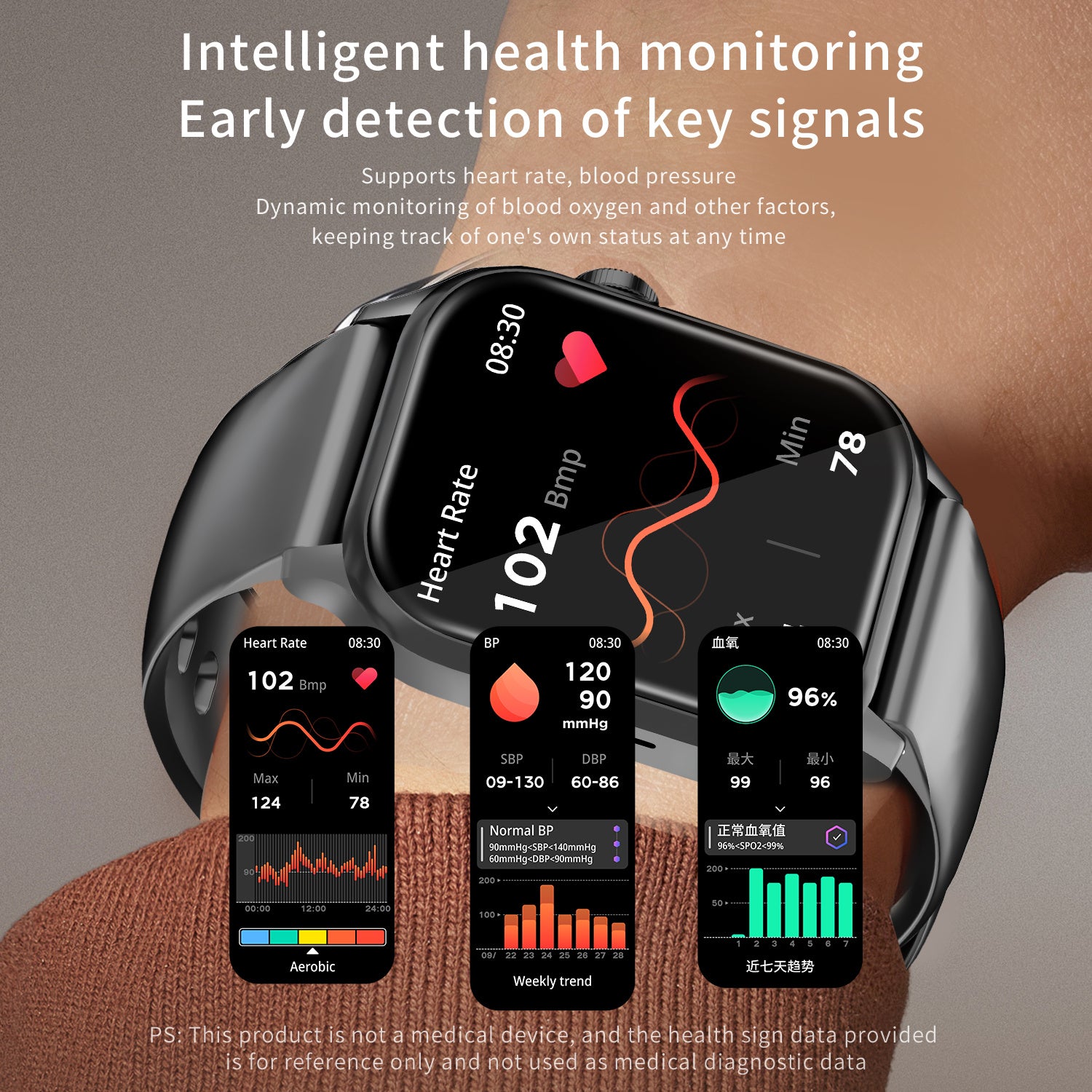 G93 Heart Rate Tracker Smart Watch