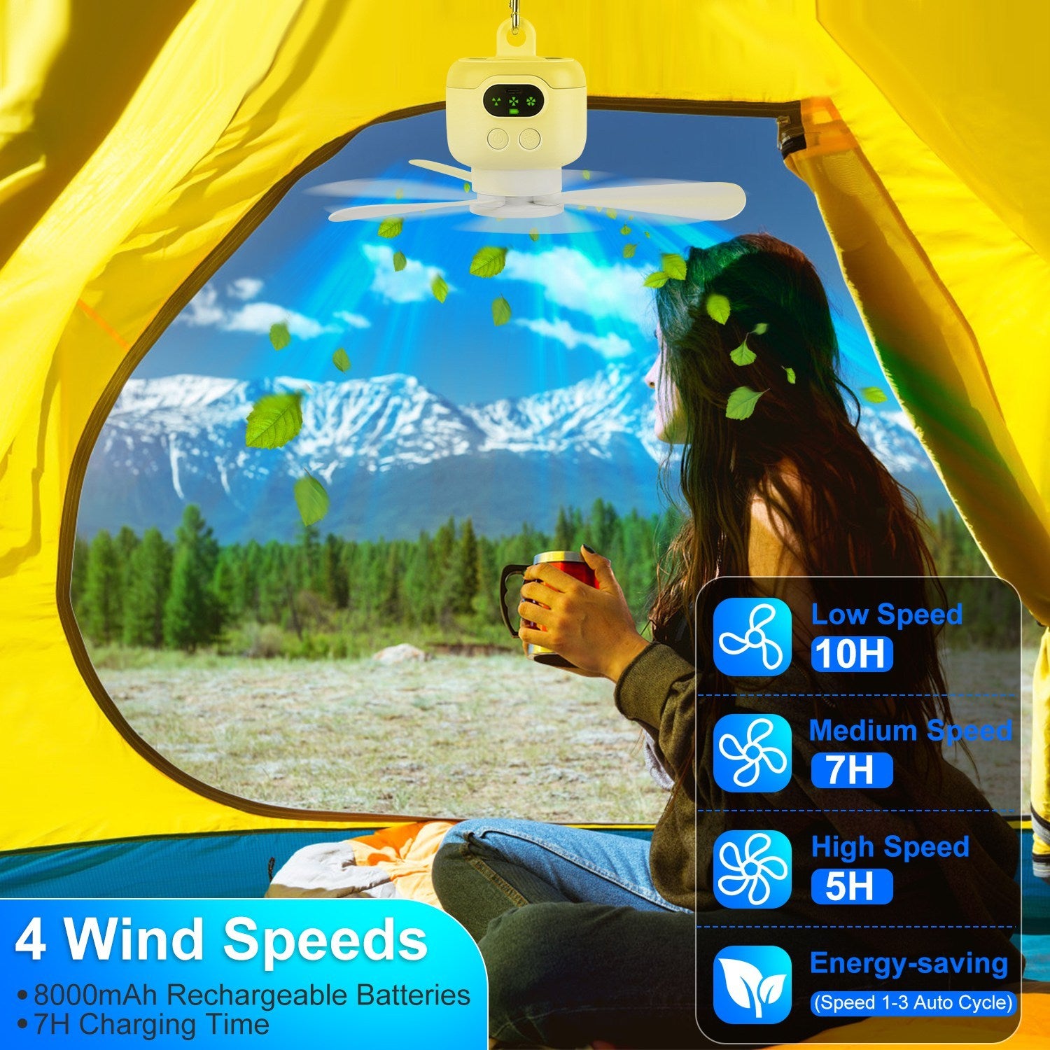 2 In 1 Portable Camping Fan