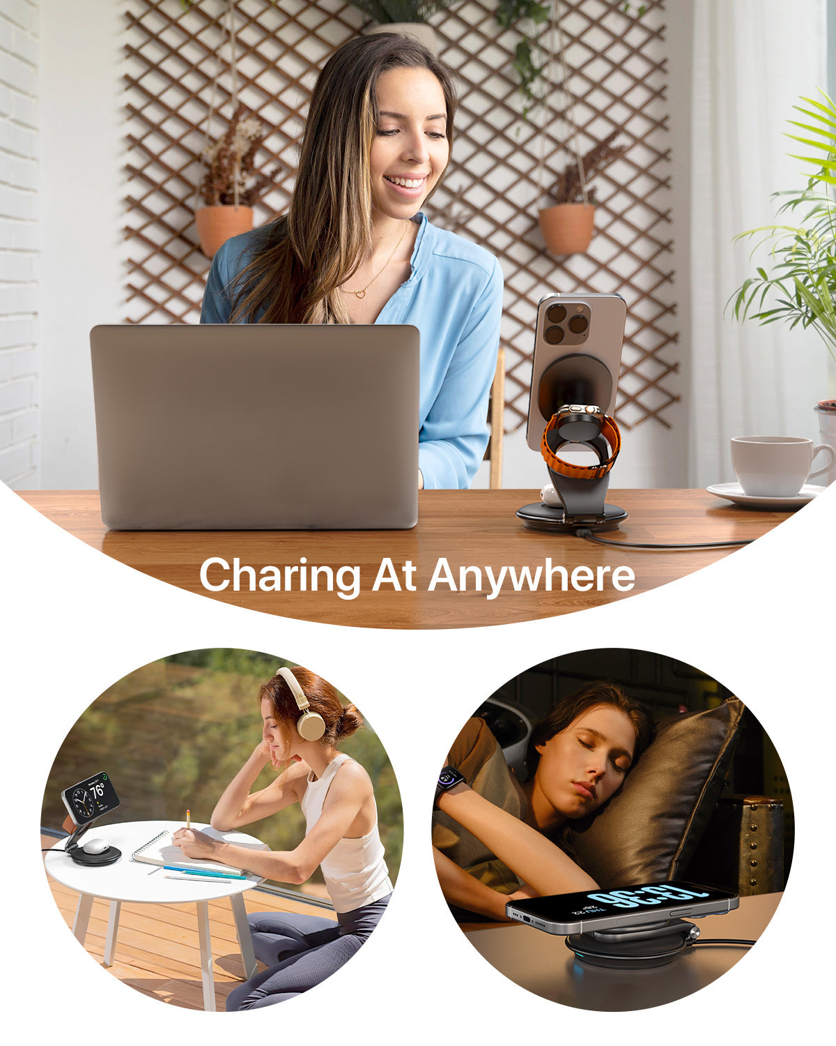 3 In 1 Wireless Mobile Magnet Charger