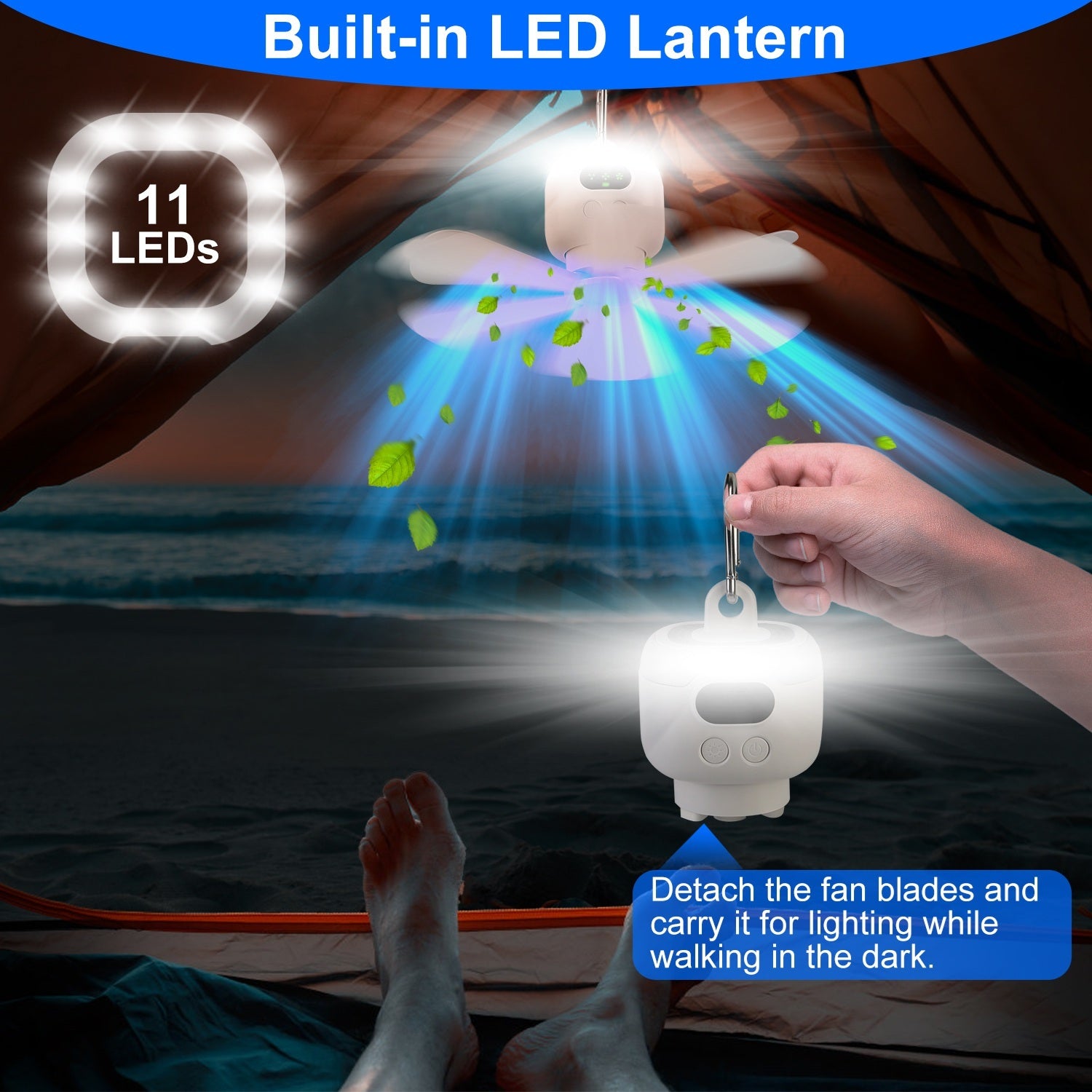 2 In 1 Portable Camping Fan