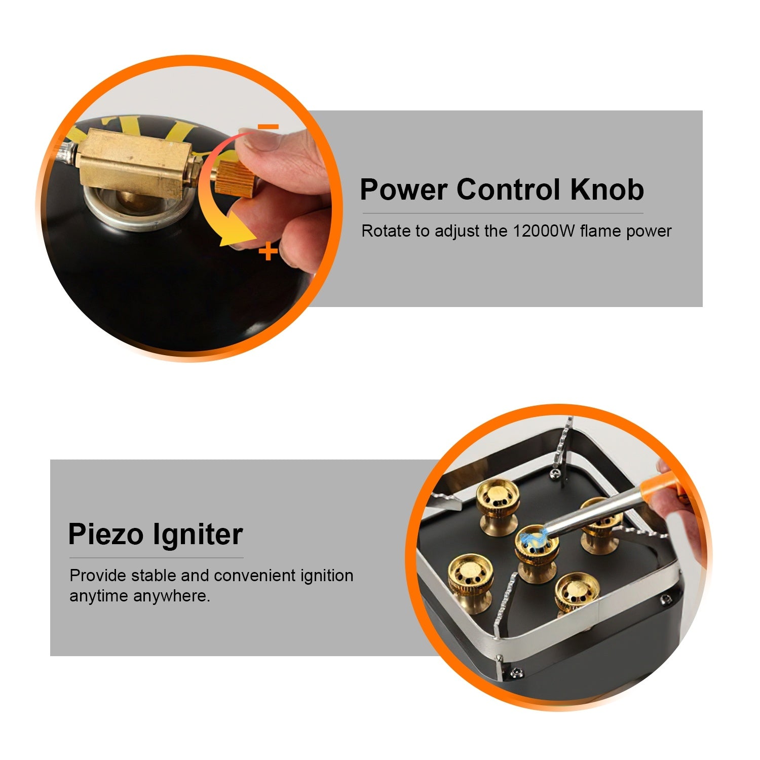 12000W Portable Camping Stove With Cassette