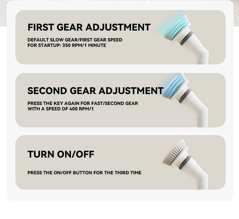 Electric Rotary Washer With Wireless Cleaning Brush