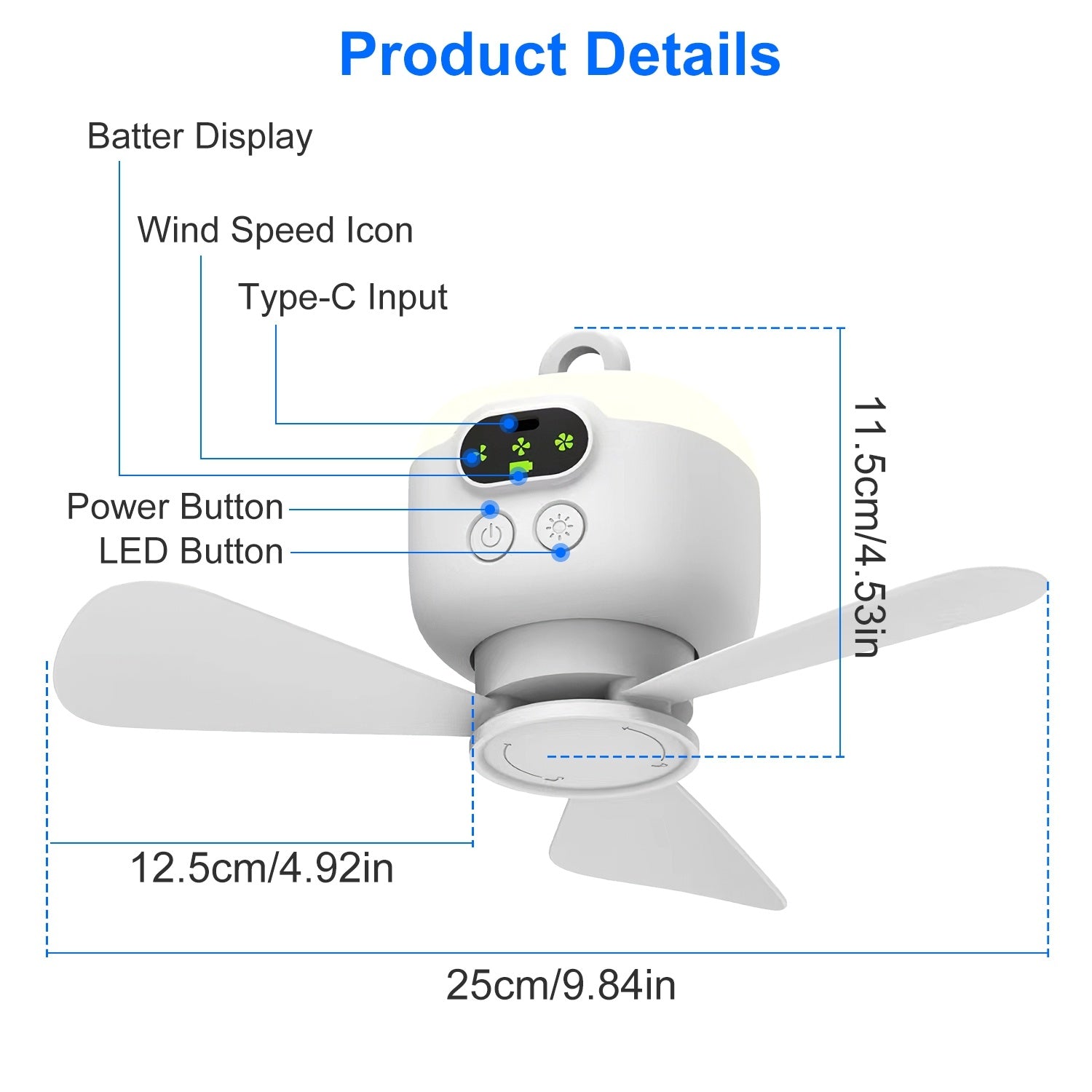 2 In 1 Portable Camping Fan