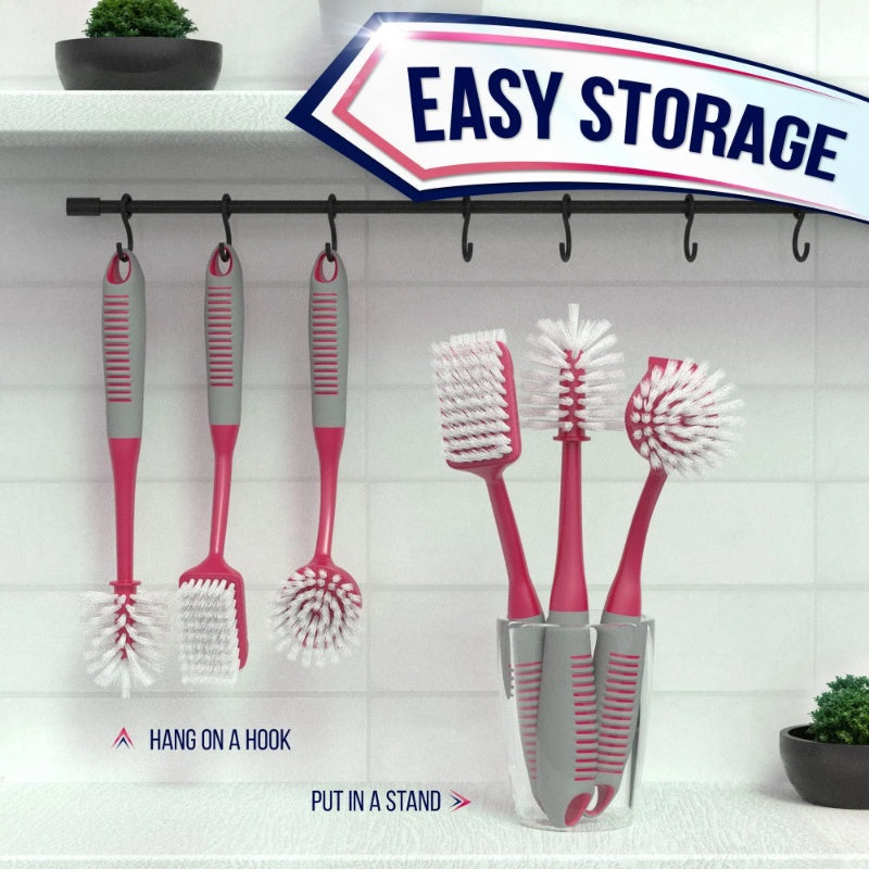 Set Of 3 With Bottle Water Brush