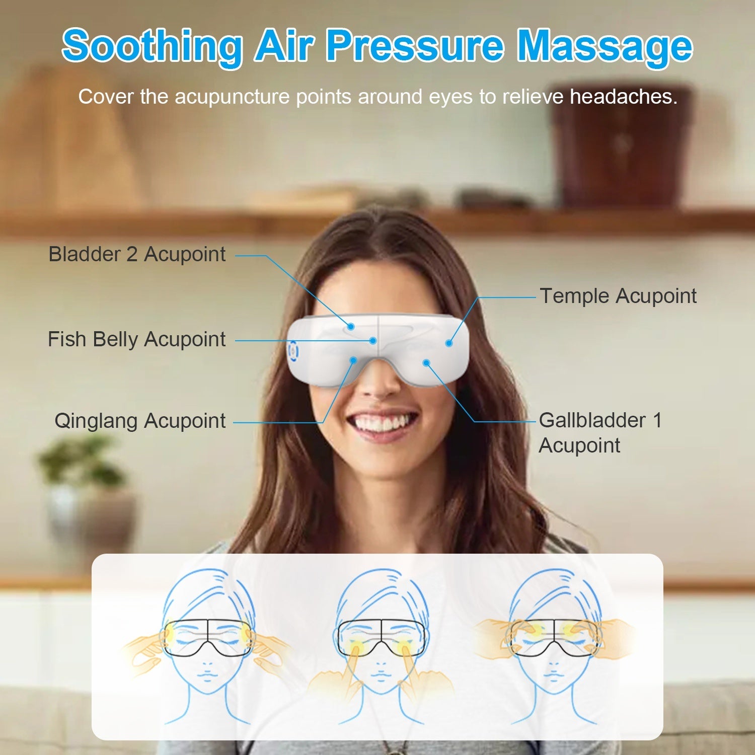 1Pc Eye Massager With Heat