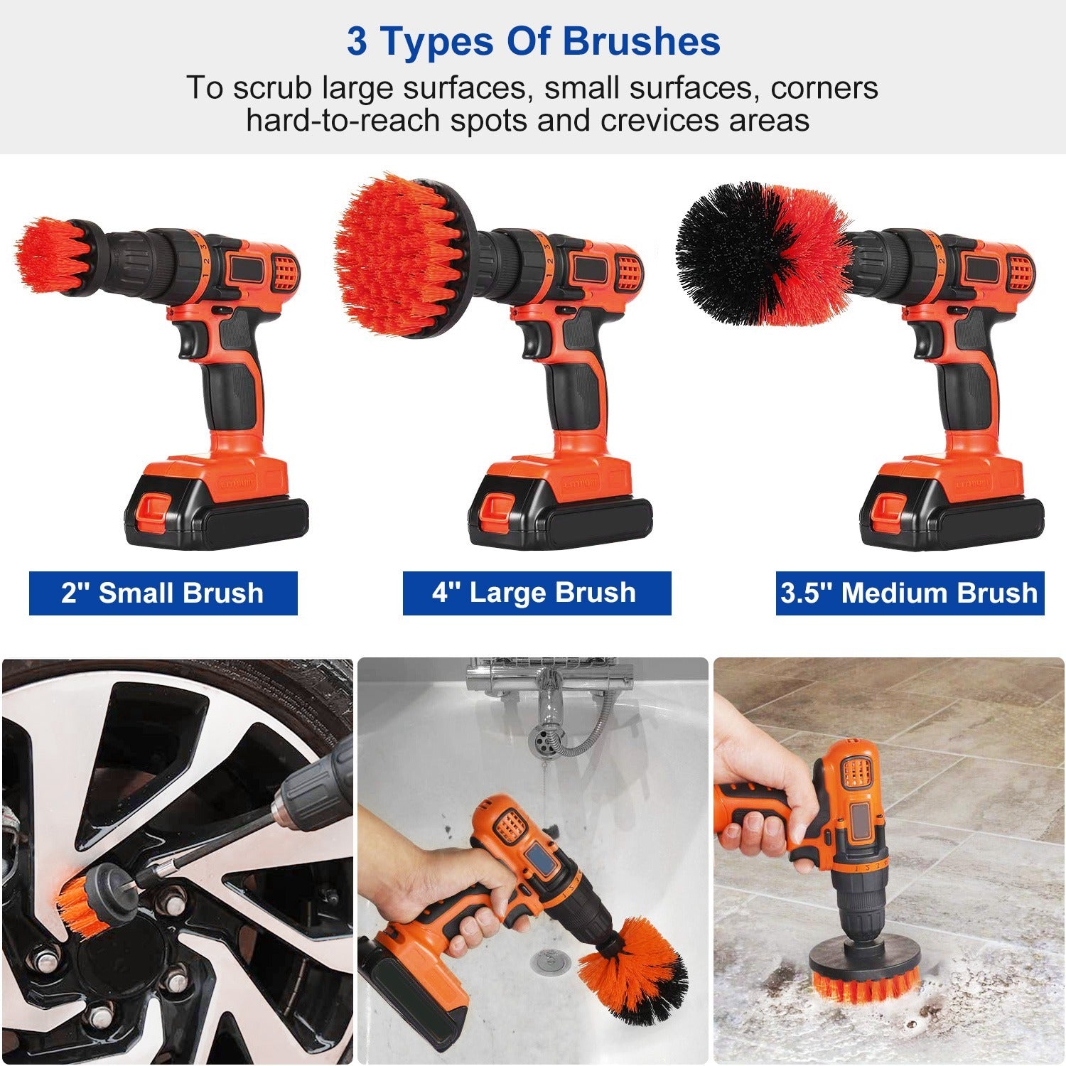 3Pcs Per Set Drill Brush
