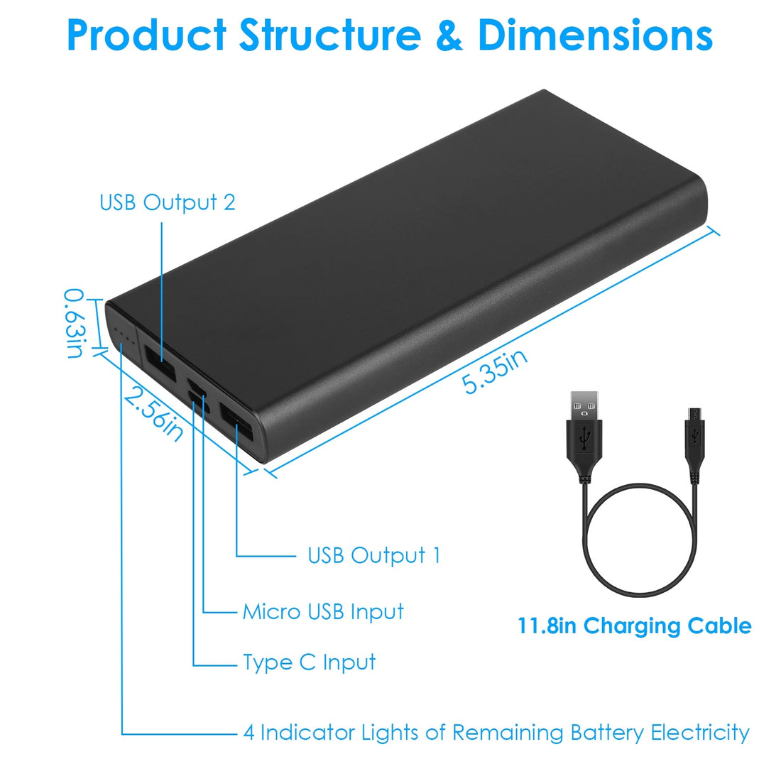 Portable External Battery Pack Phone Charger