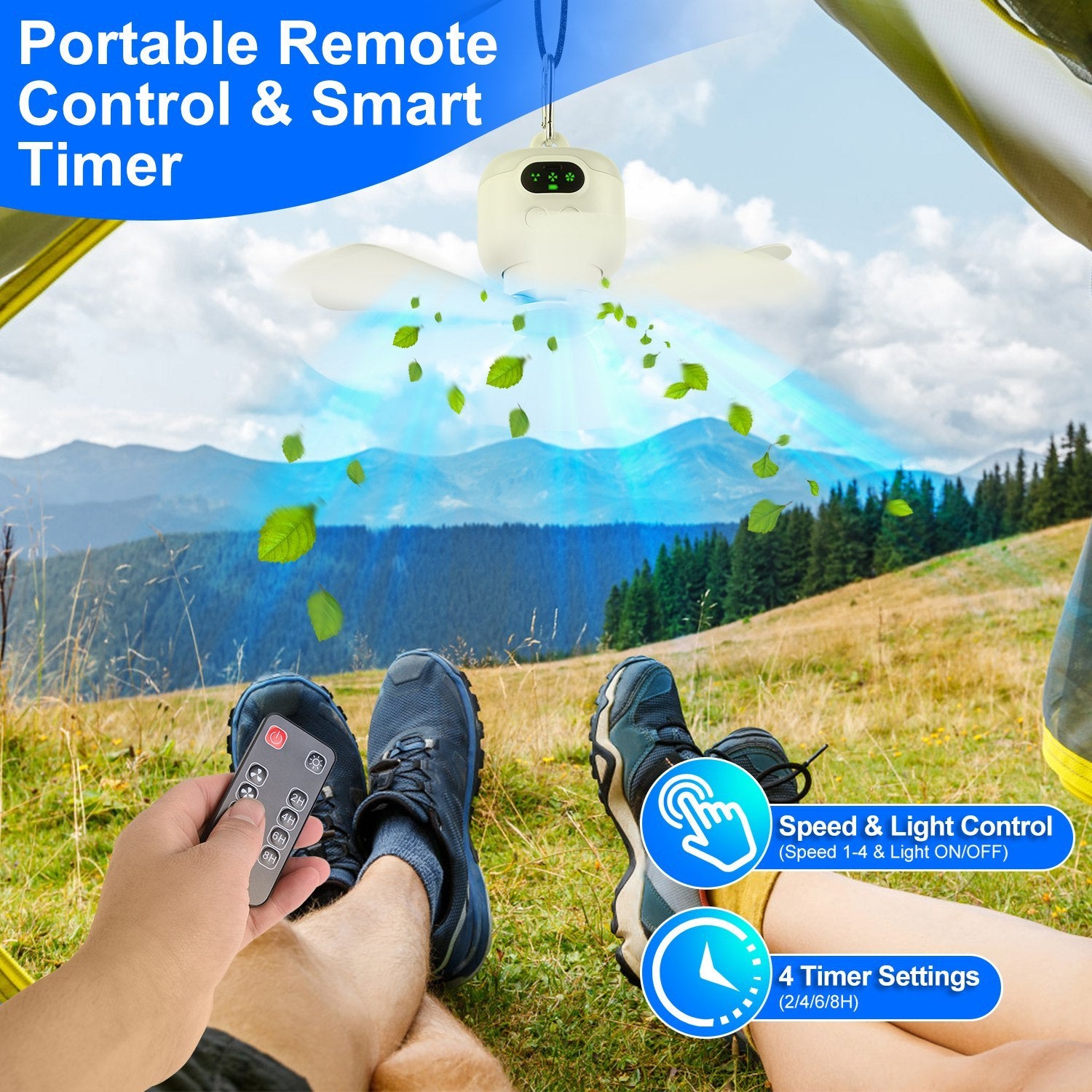 2 In 1 Portable Camping Fan