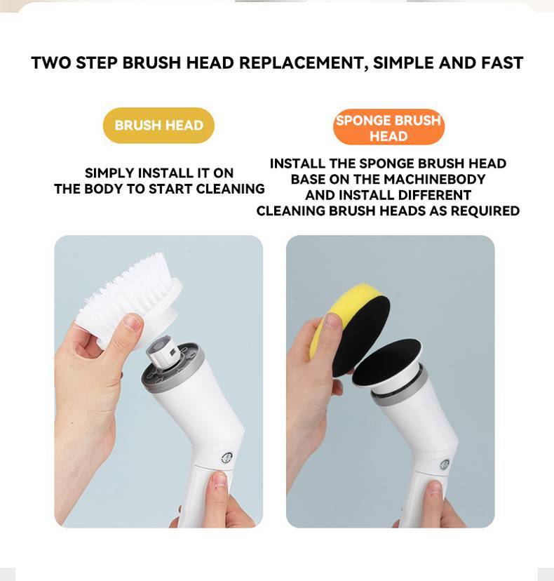Electric Rotary Washer With Wireless Cleaning Brush